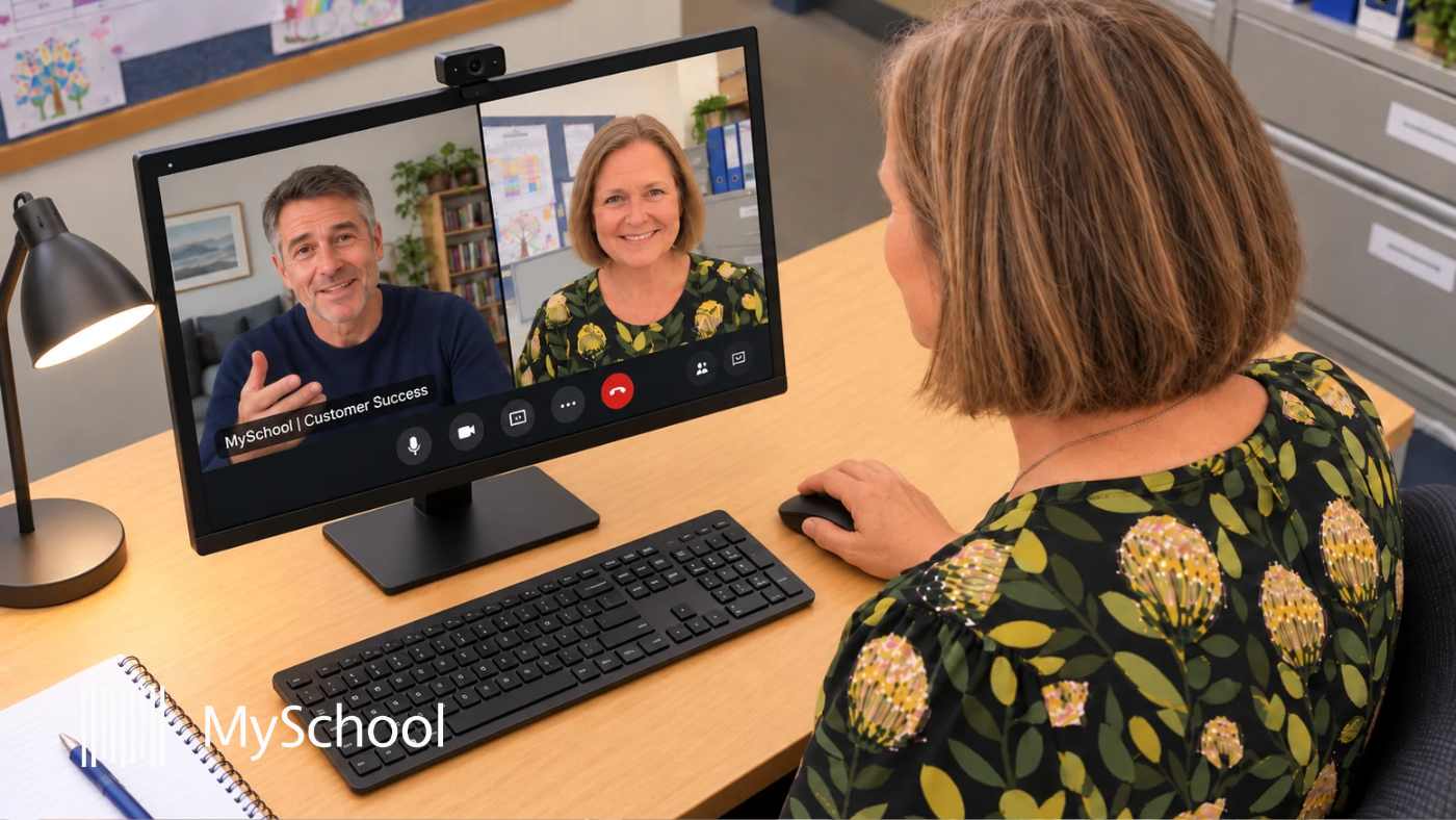 School admin during a CSM online call