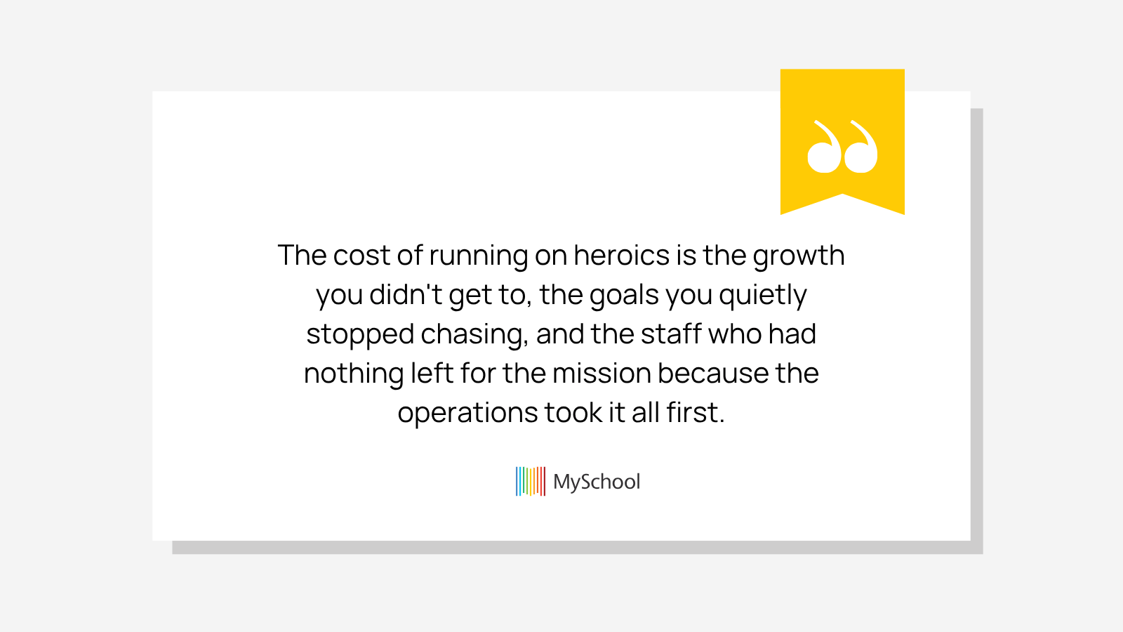 quote card explaining the cost of runing on heroics