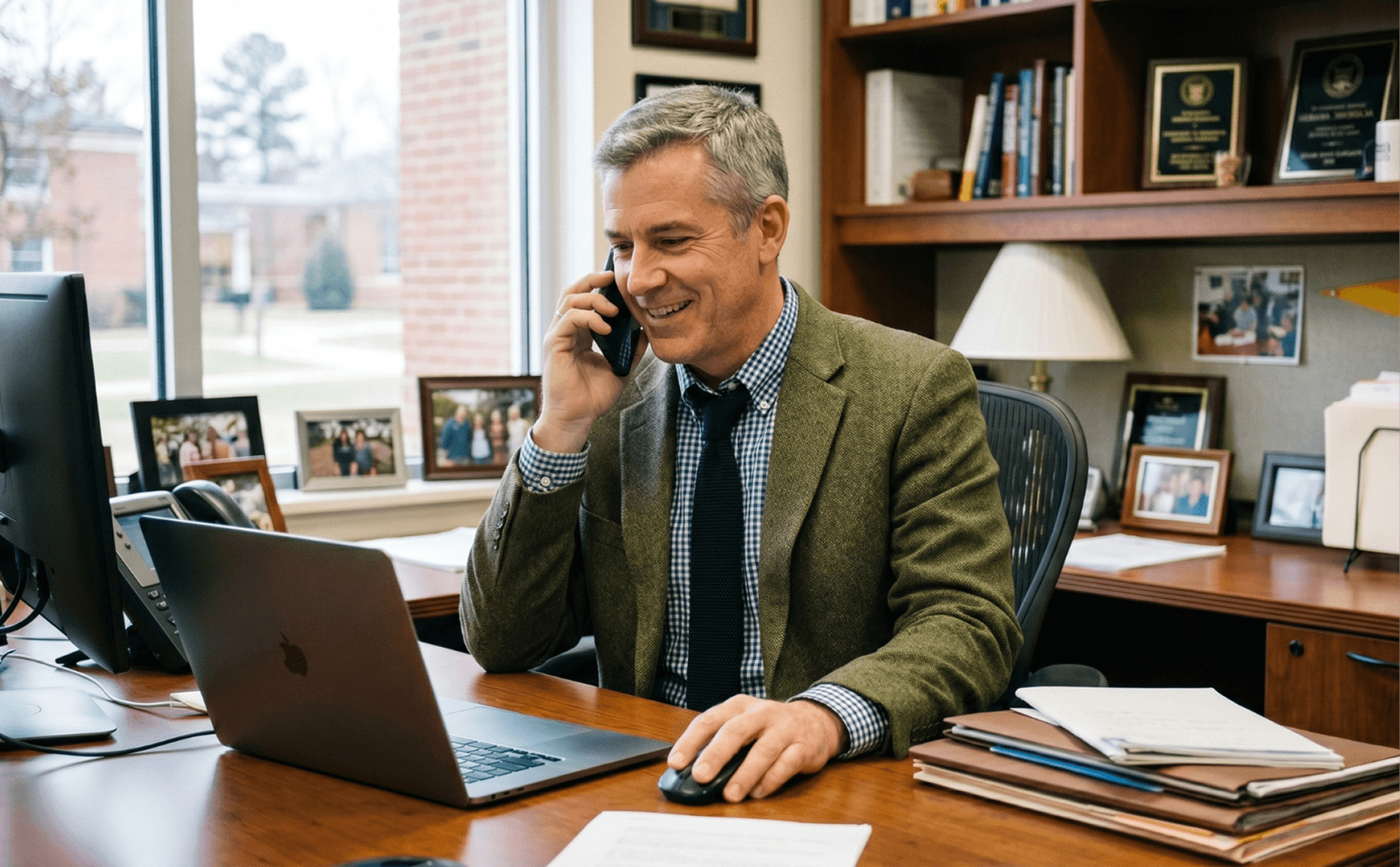 School principal accessing real-time SIS analytics and enrolment data with MySchool