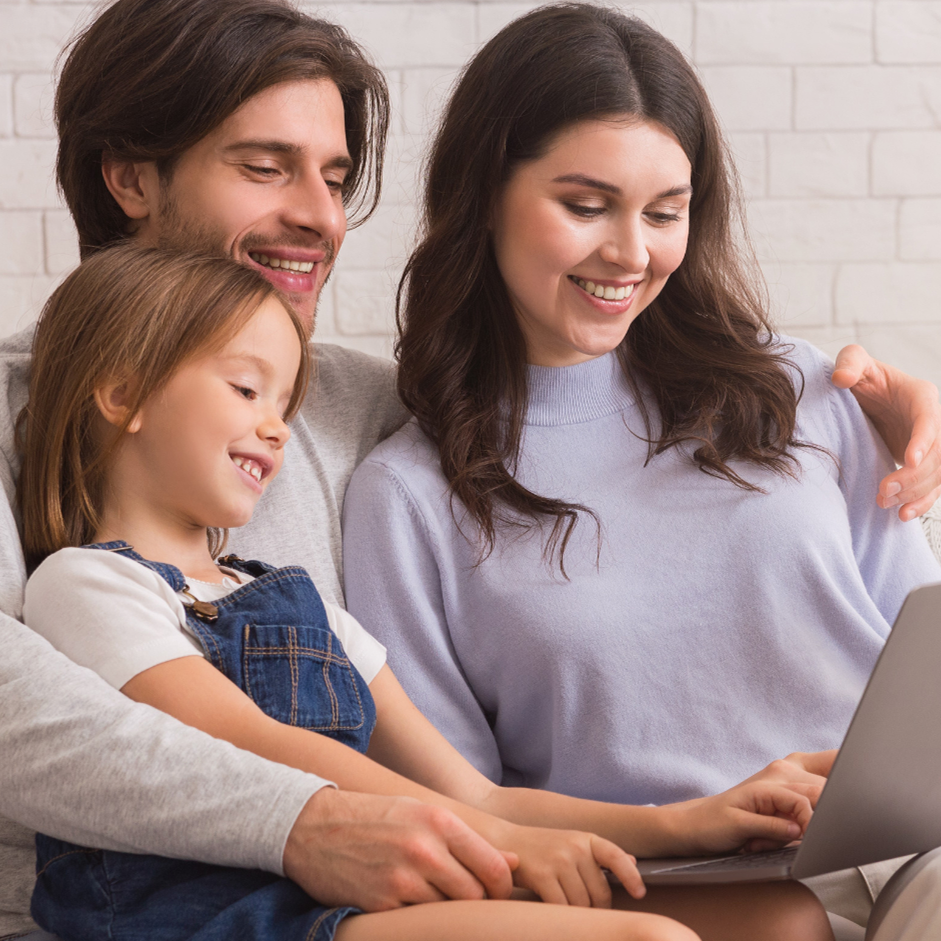 Family staying connected with school through MySchool communication platform